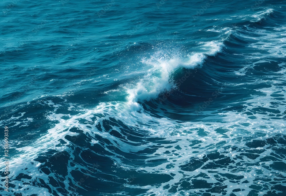 Fototapeta premium Ocean Waves Crashing: A Stunning Display of Nature's Power