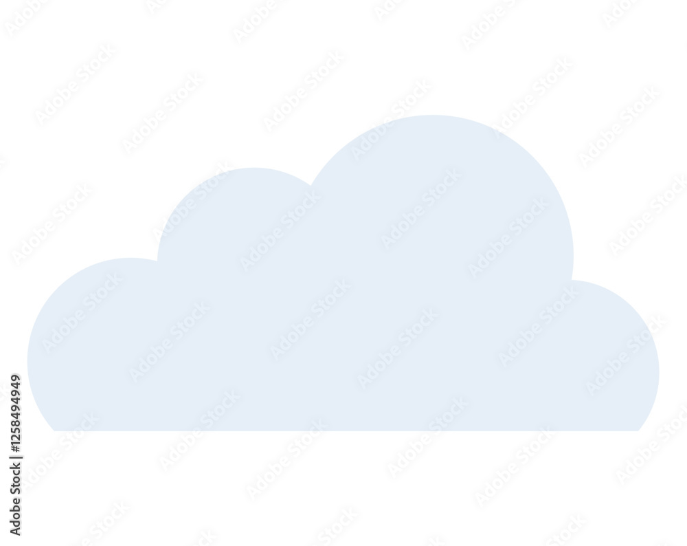 Rounded light blue cloud with soft edges conveys weather, cloud computing, storage, networking, environment, simplicity, and abstract concepts. Ideal for technology, nature sustainability Rounded light blue cloud with soft edges conveys weather, cloud computing, storage, networking, environment, simplicity, and abstract concepts. Ideal for technology, nature sustainability