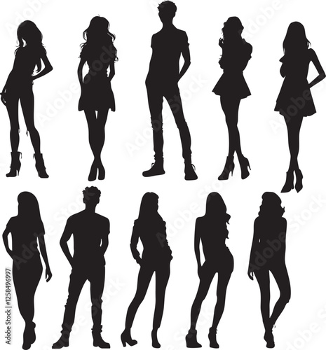 Stylish Fashion Silhouettes Collection

