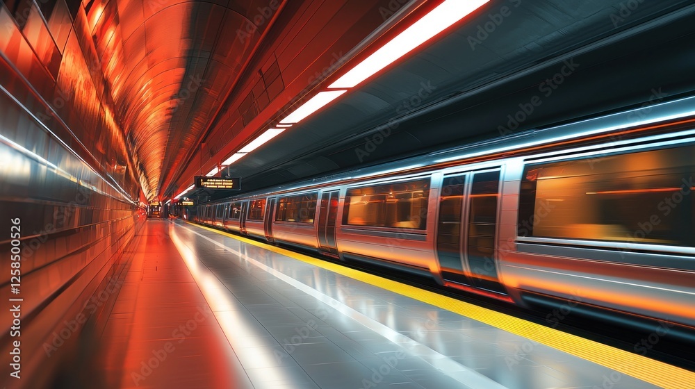 Futuristic Subway Station: A Glimpse into Modern Urban Transportation Futuristic Subway Station: A Glimpse into Modern Urban Transportation