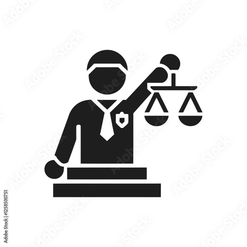 Legal Justice Authority Symbol Icon