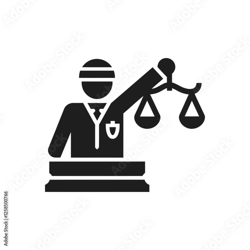 Legal Justice Authority Symbol Icon