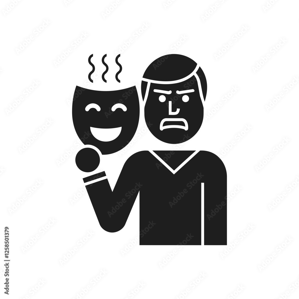 Emotional Deception Warning Alert Icon Emotional Deception Warning Alert Icon