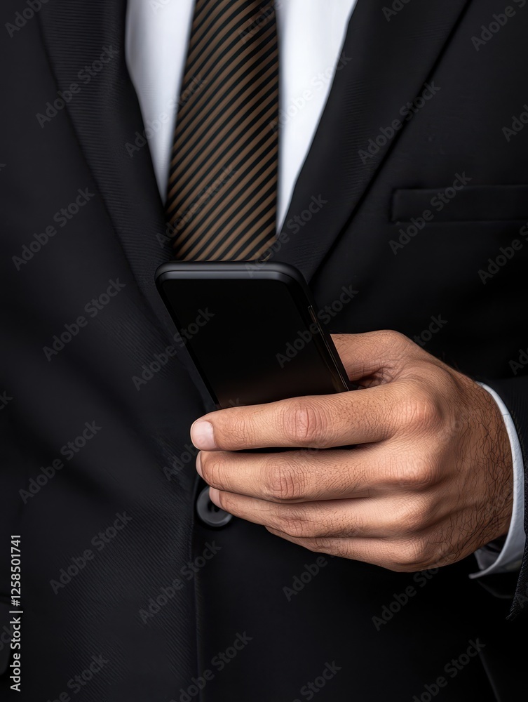 A businessman in a suit checking his smartphone, reflecting modern communication. A businessman in a suit checking his smartphone, reflecting modern communication.
