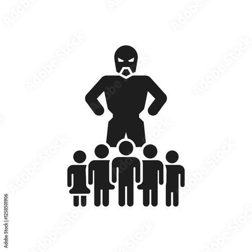 Authoritarian Leadership Control System Icon