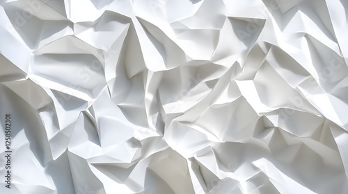White Abstract Texture Background with Geometric Polygonal Shapes and Modern Minimal Design