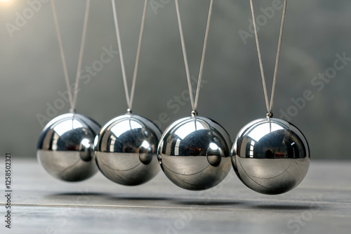 Pendulum Balls On A Tabletop Demonstration of Motion And Energy Transfer