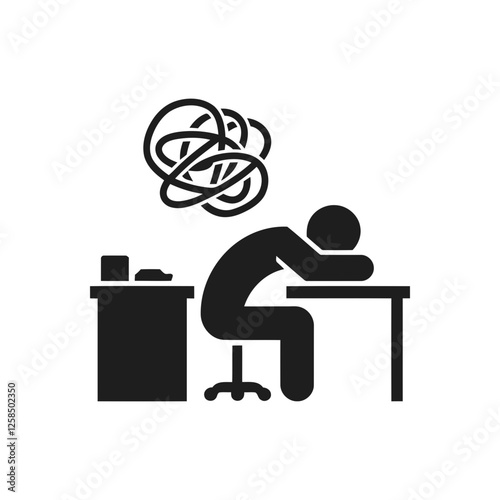 Office Desk Fatigue State Icon