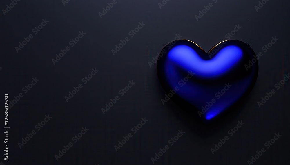 A close-up of a blue heart symbol set against a dark background, symbolizing love. A close-up of a blue heart symbol set against a dark background, symbolizing love.