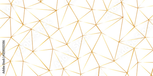 golden vector poly triangle texture. clean and modern science chemical theme background. Abstract geometric pattern composed of triangular. white golden vector triangle mosaic wallpaper , vector.	