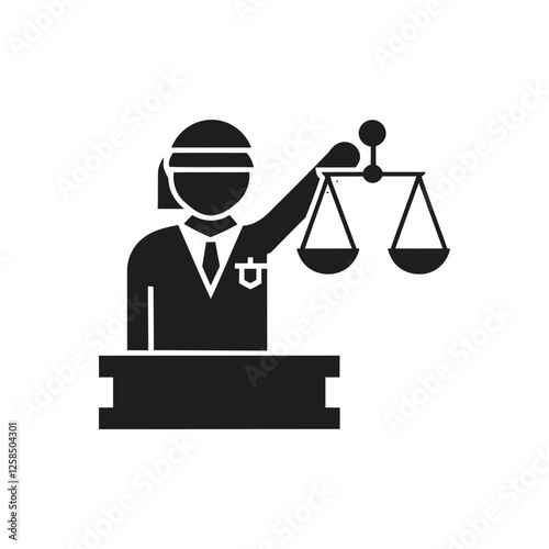 Justice System Judge Icon