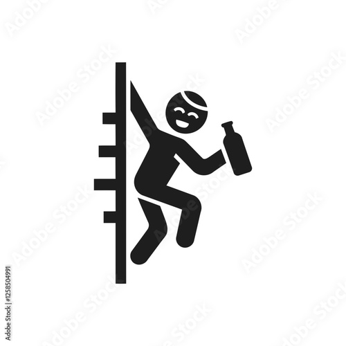 Drunk Climbing Ladder Icon