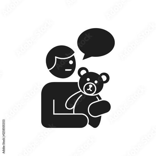 Child Teddy Talk Icon