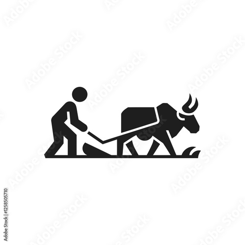 Buffalo Field Plowing Icon