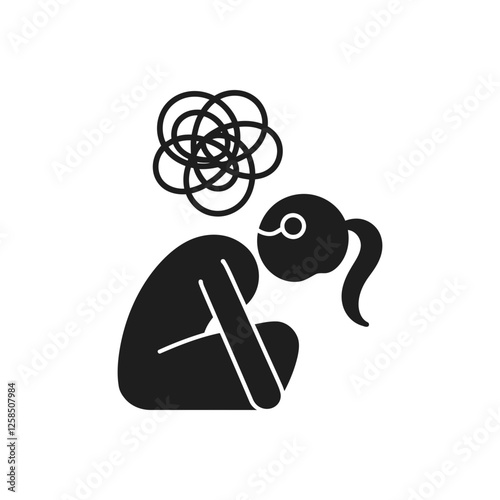Mental Stress Depression State Icon
