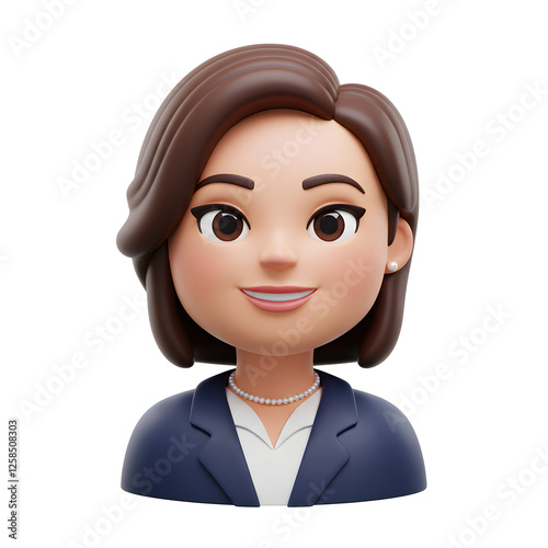 3D Professional Avatar Emoji Bust - High-Quality Character Render photo