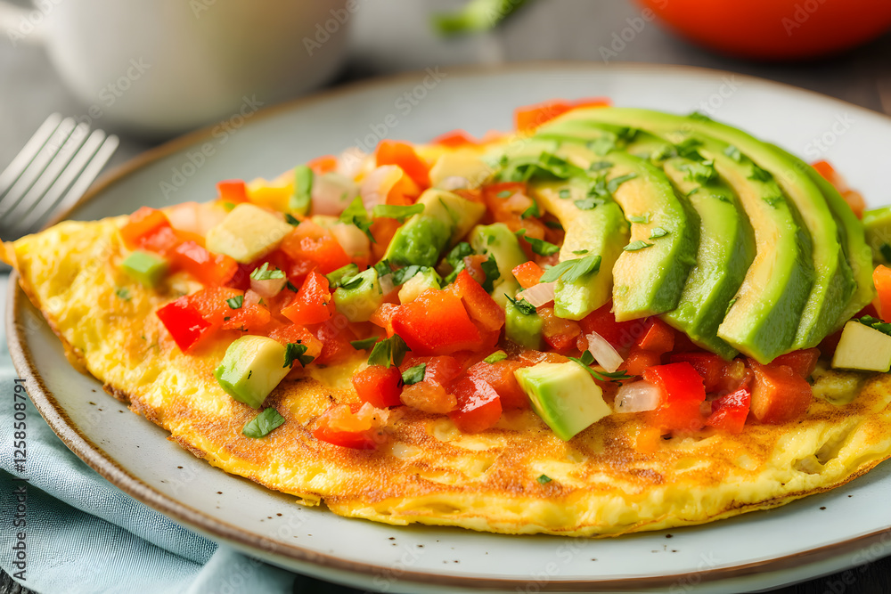 Avocado and Veggie Omelette with Fresh Salsa Avocado and Veggie Omelette with Fresh Salsa