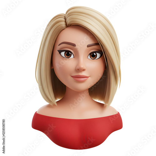 3D Professional Avatar Emoji Bust - High-Quality Character Render photo