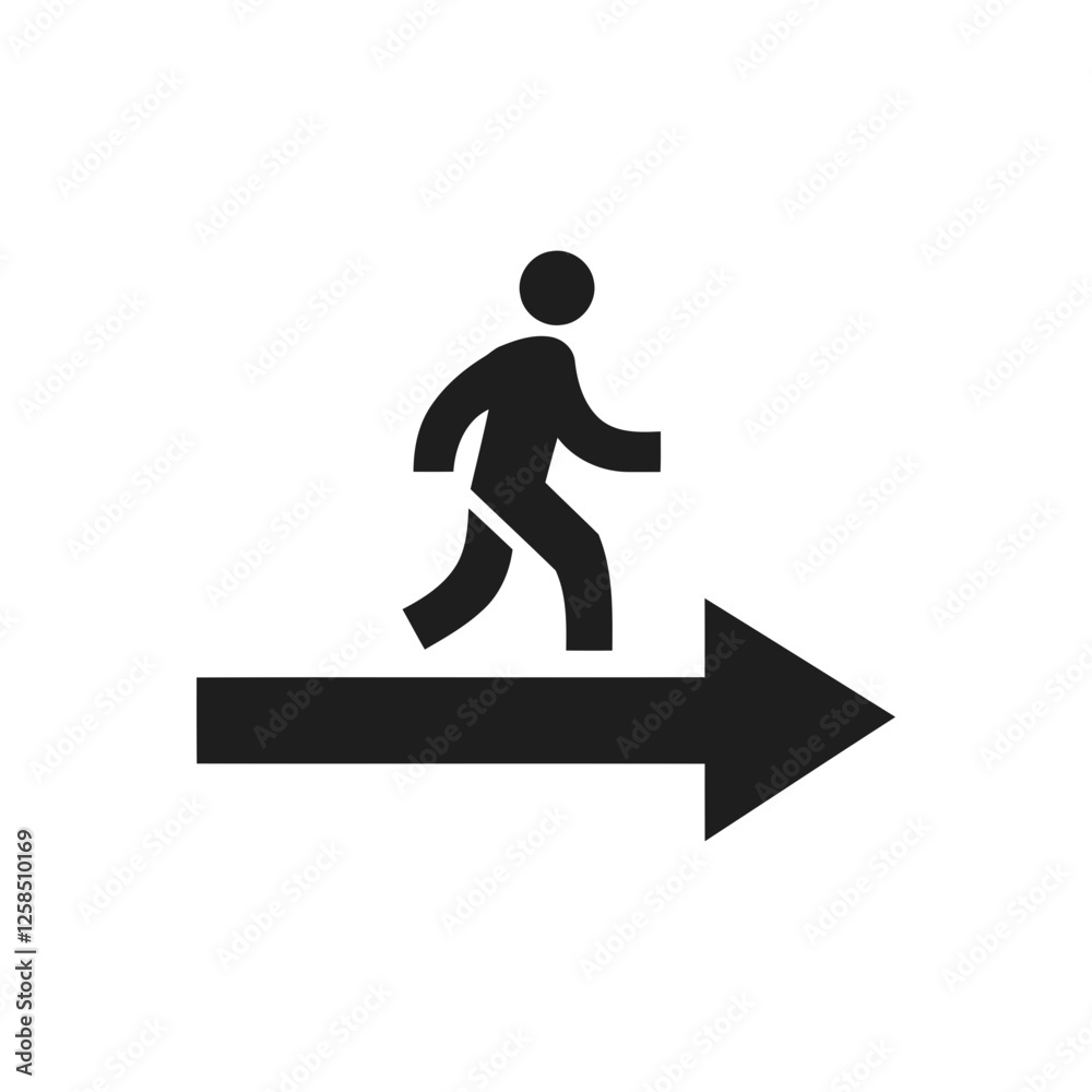 Forward Direction Movement Guide Icon Forward Direction Movement Guide Icon