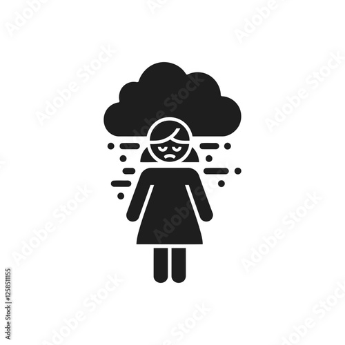 Female Sadness Mental State Icon