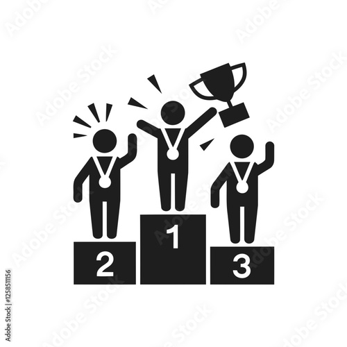 Victory Podium Winners Celebration Icon