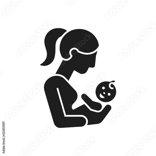 Mother Infant Nurture Care Icon