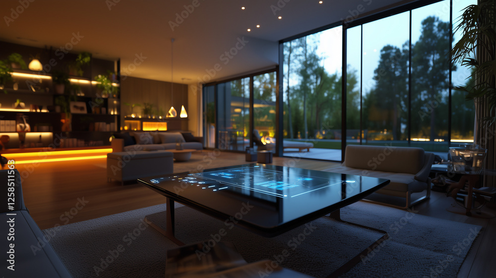 Smart Home and IoT Interior Scene