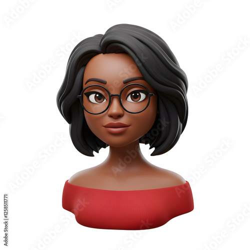 3D Professional Avatar Emoji Bust - High-Quality Character Render photo