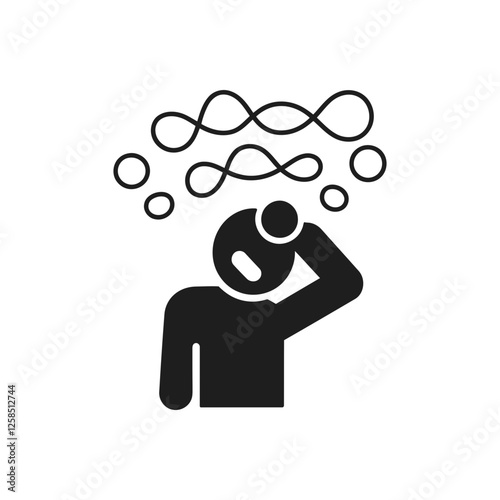Mental Confusion State Expression Icon