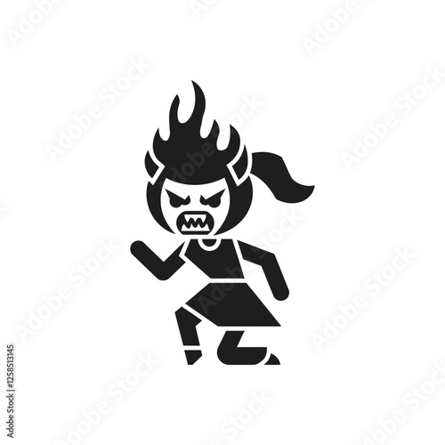 Extreme Rage Expression Female Icon