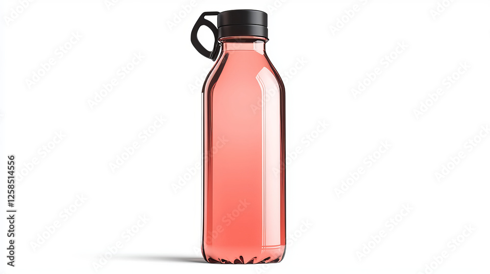 Plastic bottle for mineral water or other drinks, cartoon vector illustration isolated on white background