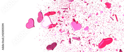 3d hearts