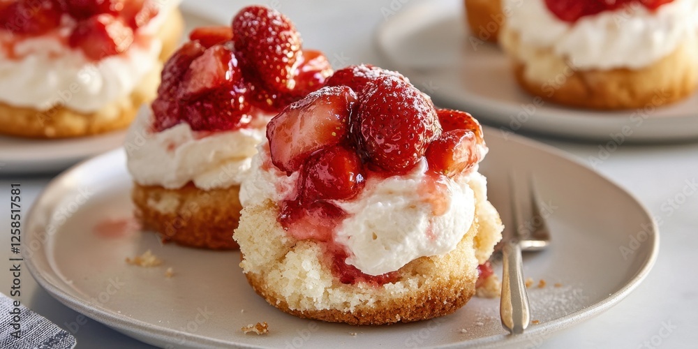 Delicious strawberry shortcake with creamy whipped topping and fresh strawberries. Strawberry Shortcake Cupcakes Delicious strawberry shortcake with creamy whipped topping and fresh strawberries. Strawberry Shortcake Cupcakes