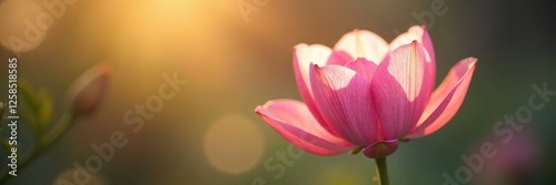 Delicate petals unfolding in soft morning light, simplicity, gentle