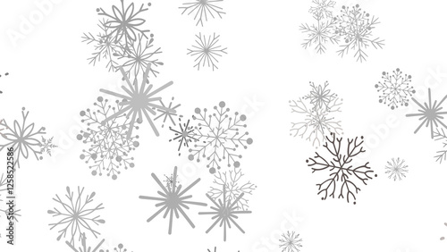 Snowflakes - Abstract Gold Star Falling Soft Focus Background, 3D rendering.
