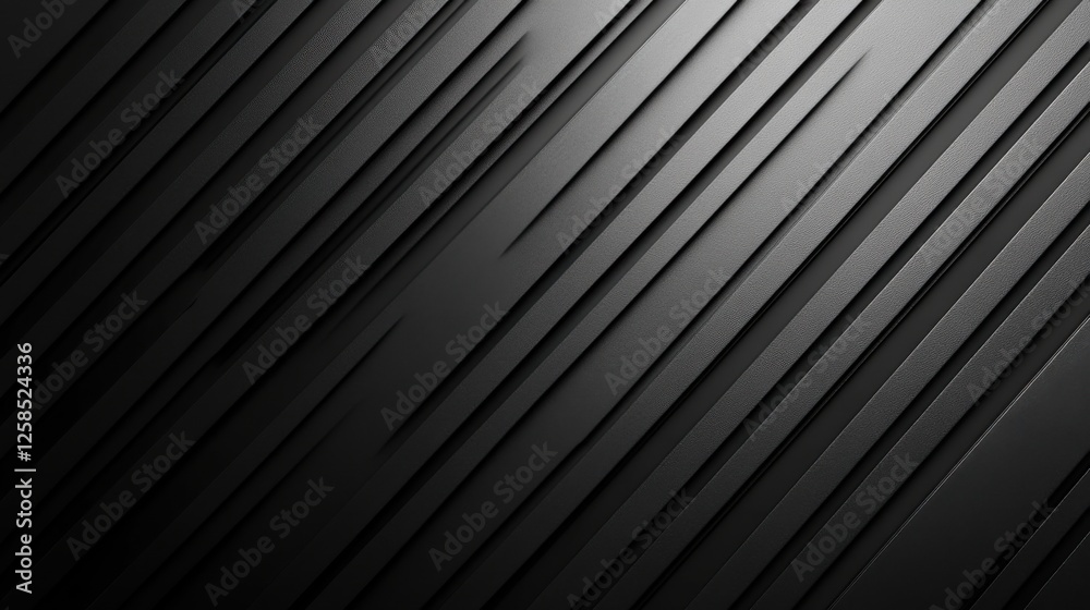 Obraz premium Minimalist dark abstract wallpaper with diagonal lines and copy space. Design template with white center text area. Ideal for banners.