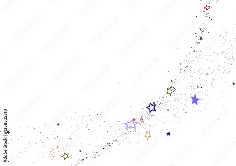 Naklejka premium Colorful Stars on a Black Background
