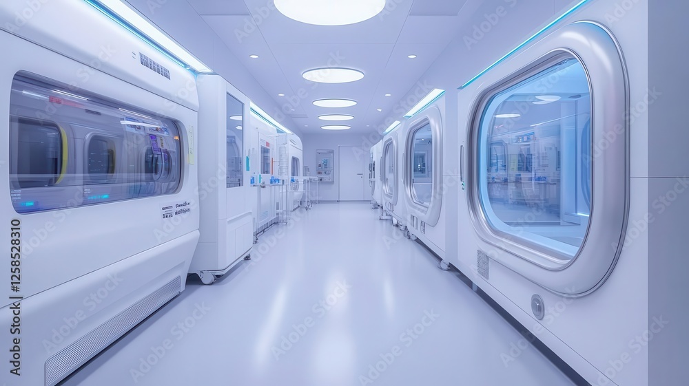 A futuristic lab focusing on next-generation vaccines for children A futuristic lab focusing on next-generation vaccines for children