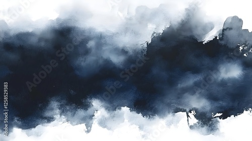 Abstract Blue Watercolor Background Texture