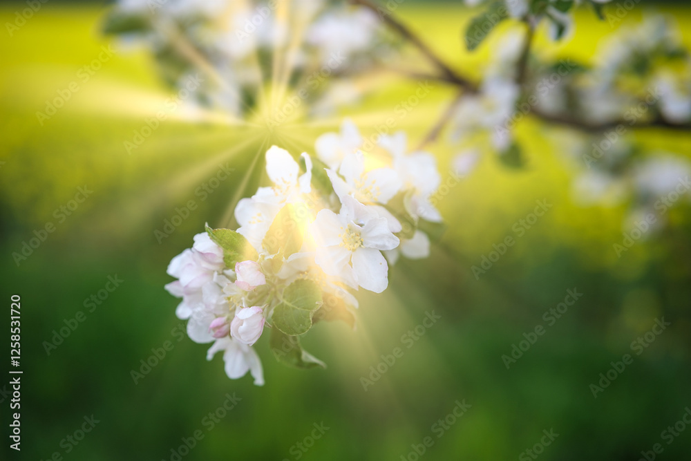 The Delightful and Captivating View of Blossoming Flowers Under the Bright and Warm Sunlight