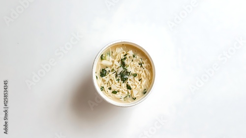 Minimalist Ramen Bowl with White Backdrop