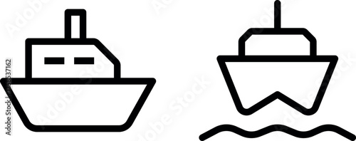 Boat Icon Design Vector Symbol Set – Watercraft and Nautical Graphics