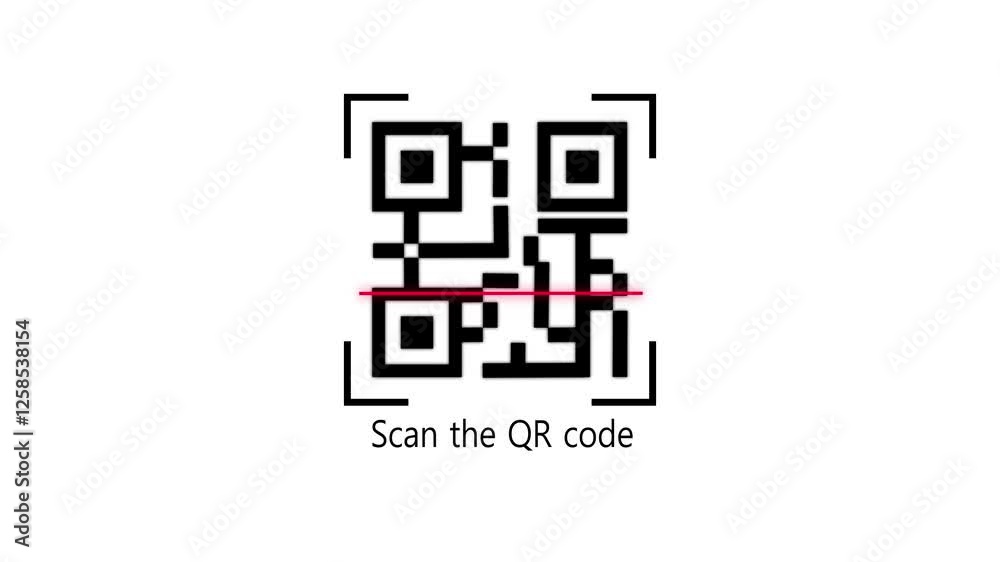 QR code scanner. QR code scanner.