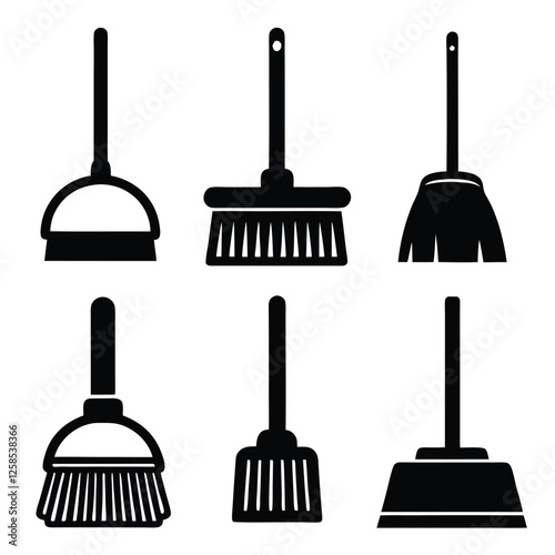 cleaning tools silhouette set (1).eps