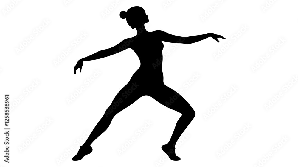 dancing girl silhouette vector illustration dancing girl silhouette vector illustration