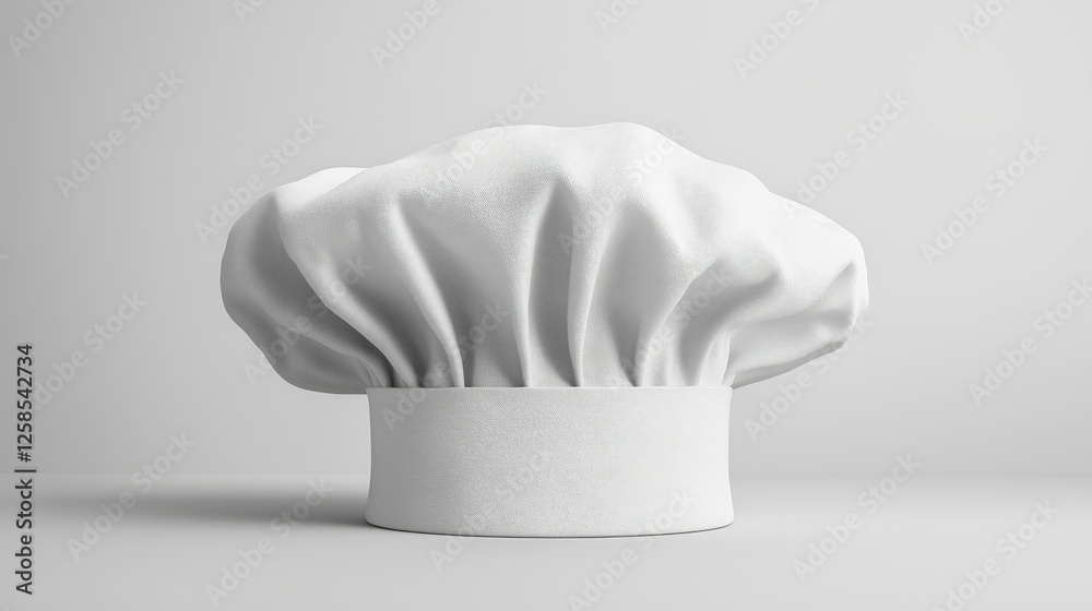 white chef's hat on isolated white background white chef's hat on isolated white background