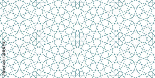 Seamless Islamic Geometric Pattern Traditional, Elegant, and Intricate Design for Backgrounds, Textiles, and Digital Art