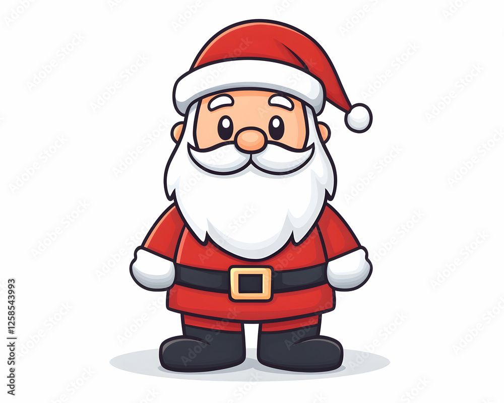 Cartoon Santa Claus. Isolated on White Background. Holiday Character for Greeting Cards Cartoon Santa Claus. Isolated on White Background. Holiday Character for Greeting Cards