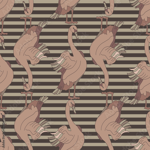 Pantone color of the year 2025,Mocha mouse, with a luxurious Swans in the lake, neutral hues can make a stunning statement on wallpaper.
