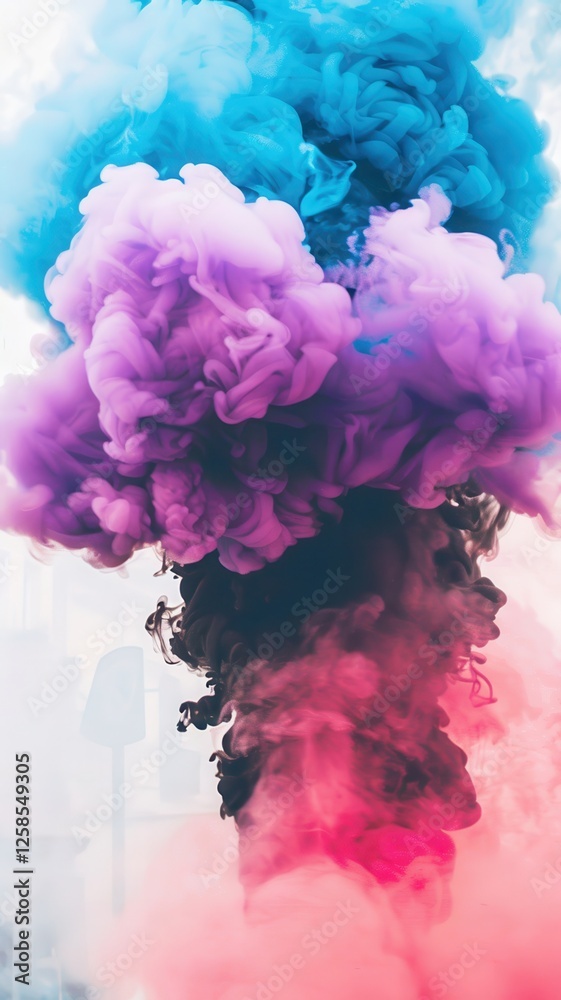 Fototapeta premium Captivating Display of Luminous Smoke Waves A Vibrant Aerial Urban Landscape for Inspiration